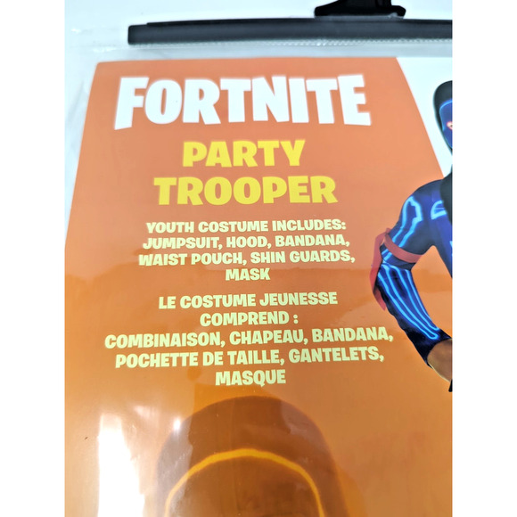NEW Fortnite Party Trooper Child Youth Costume Size M 8-10 Cosplay Epic games - Picture 3 of 4